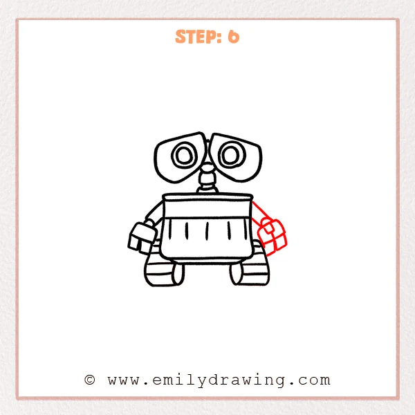 how to draw a wall e - Step 6